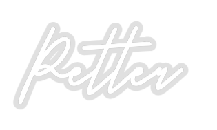 Custom neonskilt Petter